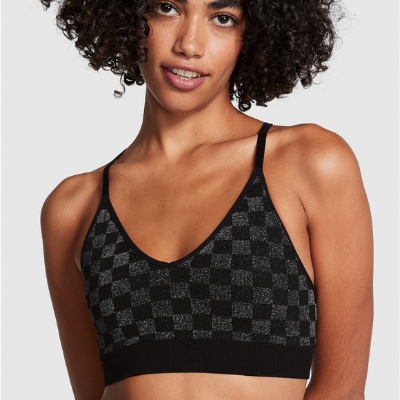 2PC Set-Victoria’s Secret Pink Seamless High Waisted Leggings W/Sports Bra Sz.XS - Picture 3 of 5